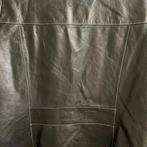 MOSSIMO~BLACK 100% LEATHER JACKET~16W - Picture 10 of 11